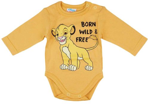 Disney The Lion King/Az oroszlánkirály hosszú ujjú baba body sárga