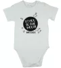 "I love you to the moon and back" feliratos rövid ujjú baba body fehér
