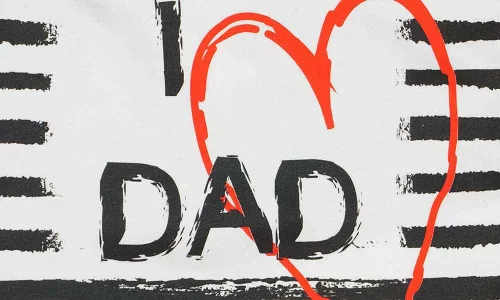 "I LOVE MY DAD" feliratos ujjatlan rugdalózó 2:1 méret