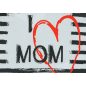   "I LOVE MY MOM" feliratos hosszú ujjú rugdalózó