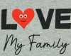 "Love my family" feliratos hosszú ujjú rugdalózó