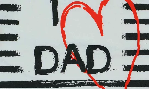"I LOVE MY DAD" feliratos rövid ujjú baba body fehér