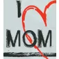   "I LOVE MY MOM" feliratos rövid ujjú baba body fekete