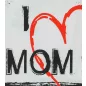   "I LOVE MY MOM" feliratos rövid ujjú baba body fehér