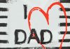 "I LOVE MY DAD" feliratos rövid ujjú baba body fekete