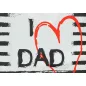   "I LOVE MY DAD" feliratos rövid ujjú baba body fekete