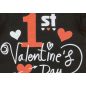 "1st Valentine's day" feliratos valentin napi baba body fekete