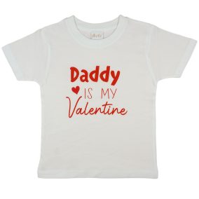   "Daddy is my Valentine" feliratos valentin napi lányka póló
