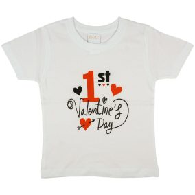   "1st Valentine's Day" feliratos valentin napi gyerek póló
