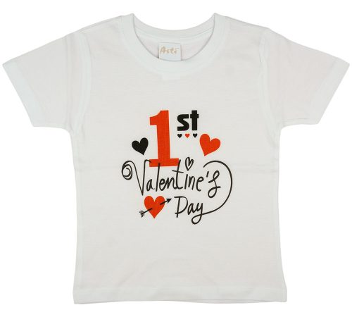 "1st Valentine's Day" feliratos valentin napi gyerek póló