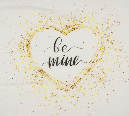 Arany szív valentin napi női póló