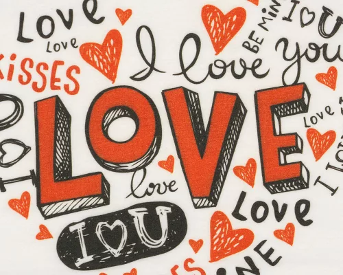 "Love" feliratos valentin napi női póló