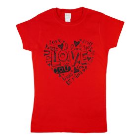 "Love" feliratos valentin napi női póló