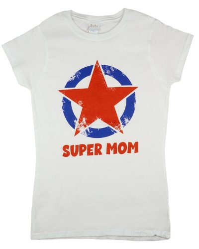 "Super mom" feliratos női póló