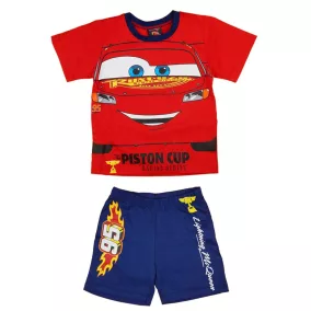 Disney Cars fiús nyári kétrészes szett piros és kék színben