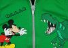 Dinós fiú mellény Mickey mintával zöld színben