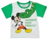 2 részes kisfiú pamut nyári szett Mickey egér mintával zöld és fehér színben