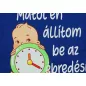 Feliratos rövid ujjú kisfiú baba body sötétkék színben