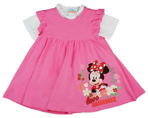2 részes baba kislány ruha szett Minnie mintával pink színben