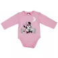 3 részes baba szett Minnie mintával rózsaszín színben sötétkék nadrággal pöttyös mintával