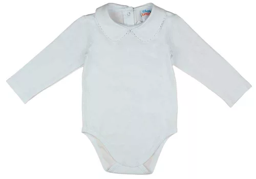 Fodros kantáros kislány ruha body-val Minnie mintával virágos fehér színben