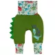 2:1-ben babanadrág dinós mintával oldalán tarajjal, zöld színben