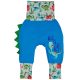 2:1-ben babanadrág dinós mintával oldalán tarajjal, kék színben