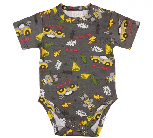 3 részes nyári kisfiú szett Batman mintával grafit és fekete színben