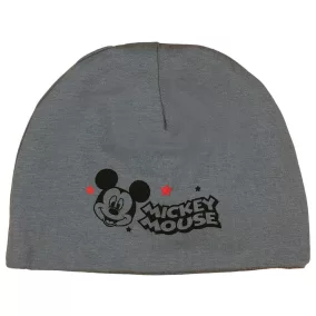 Vékony pamut kisfiú sapka Mickey egér mintával grafit színben