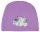Vékony pamut kislány baba sapka Jégvarázs mintával lila színben