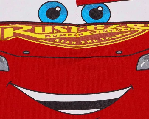 Vékony, pamut sapka kisfiúknak Verdák - Villám McQueen mintával piros színben