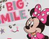 Rövid ujjú kislány pamut póló Minnie egérrel fehér színben