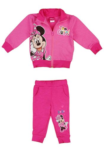 2 részes kislány szabadidő szett Minnie egér mintával pink színben