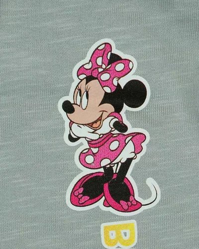 Kislány pamut szabadidő nadrág Minnie egér mintával szürke színben