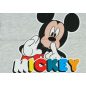 Rövid ujjú kisfiú póló Mickey mintával színes felirattal szürke színben
