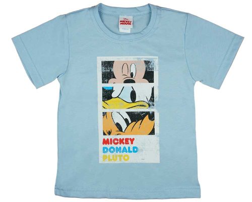 Rövid ujjú kisfiú póló Mickey egér és barátai mintával kék színben