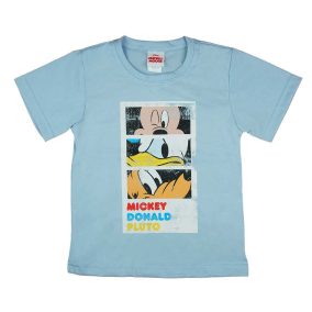 Rövid ujjú kisfiú póló Mickey egér és barátai mintával kék színben
