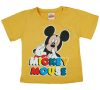 2 részes kisfiú pamut nyári szett Mickey egér mintával sárga színben