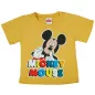 2 részes kisfiú pamut nyári szett Mickey egér mintával sárga színben