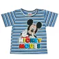 2 részes kisfiú pamut nyári szett Mickey egér mintával kék csíkos színben