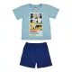 2 részes kisfiú pamut nyári szett Mickey egér mintával világoskék színben