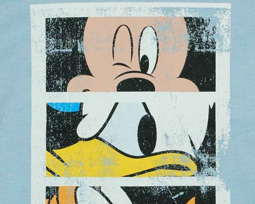 2 részes kisfiú pamut nyári szett Mickey egér mintával világoskék színben