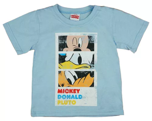 2 részes kisfiú pamut nyári szett Mickey egér mintával világoskék színben