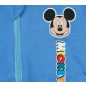 Hosszú ujjú, elöl cipzáras overálos pizsama Mickey mintával kék színben