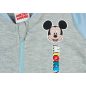 Hosszú ujjú, elöl cipzáras overálos pizsama Mickey mintával szürke színben