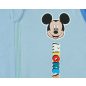 Hosszú ujjú, elöl cipzáras overálos pizsama Mickey mintával szürke színben