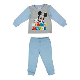 Kisfiú pamut pizsama Mickey egér mintával szürke színben