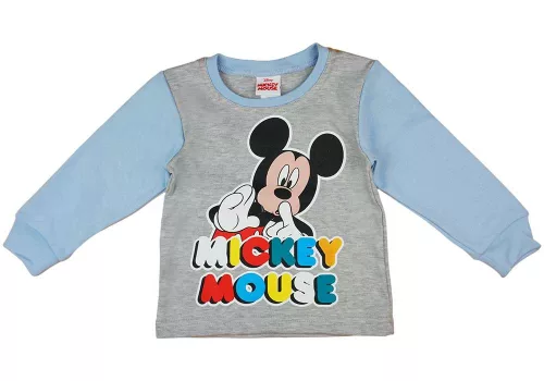 Kisfiú pamut pizsama Mickey egér mintával szürke színben