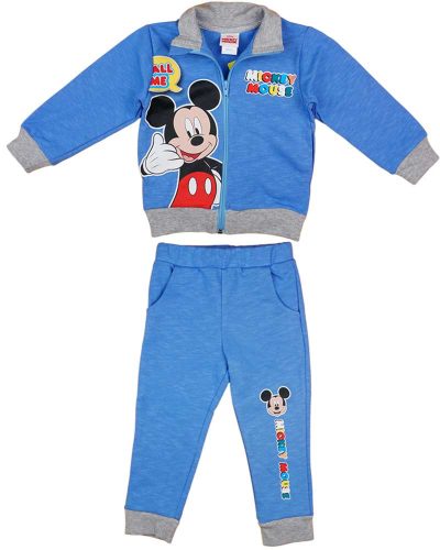 2 részes kisfiú szabadidő szett Mickey egér mintával kék színben