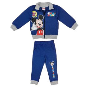 2 részes kisfiú szabadidő szett Mickey egér mintával kék színben